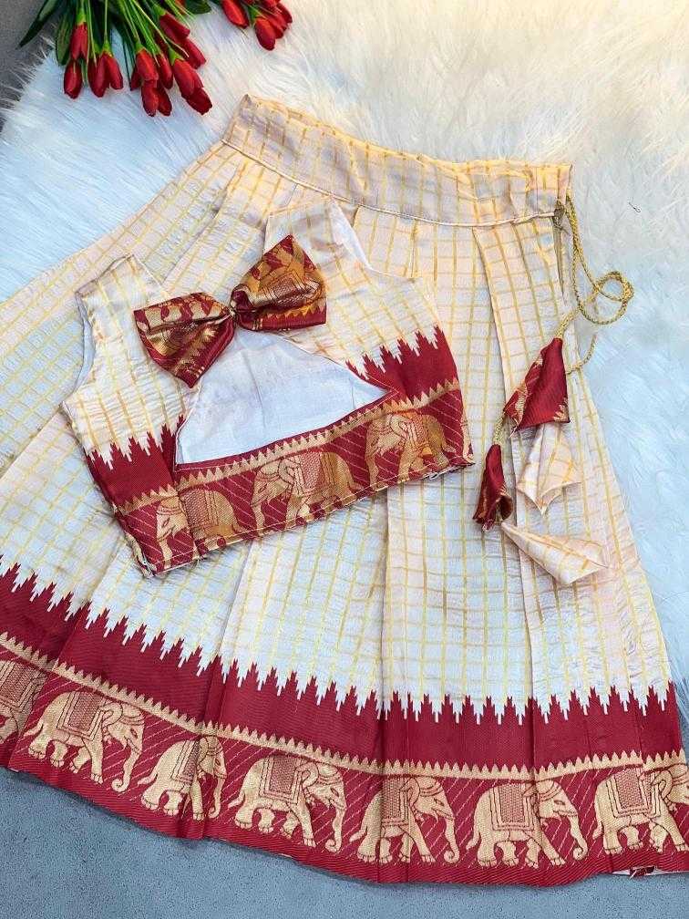 Ynf Soft Silk RIN235 JUMI Kids Wear Festive Collections Wholesale Kids Gown Kids Ethnic Gowns Onam Collections Manufacturer- Kids Exports