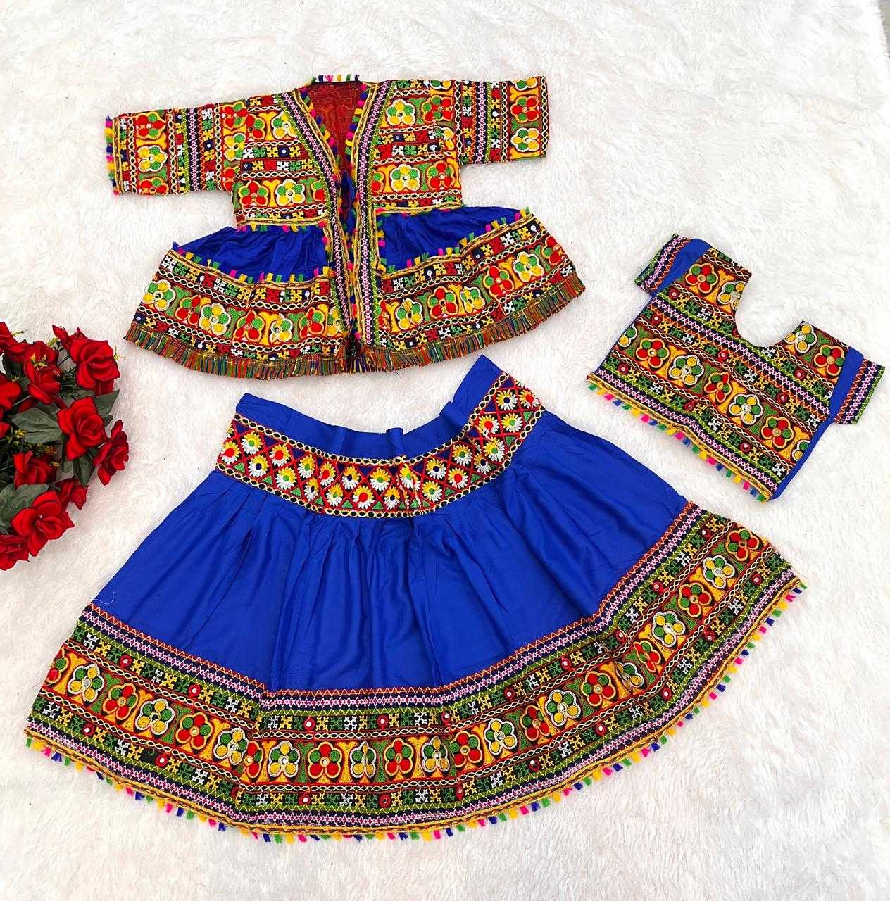 Ynf Cotton RIN235 3pc Kedia Kids Wear Festive Collections Wholesale Kids Lehenga Kids Lehenga Choli Navratri Dresses Manufacturer- Kids Exports