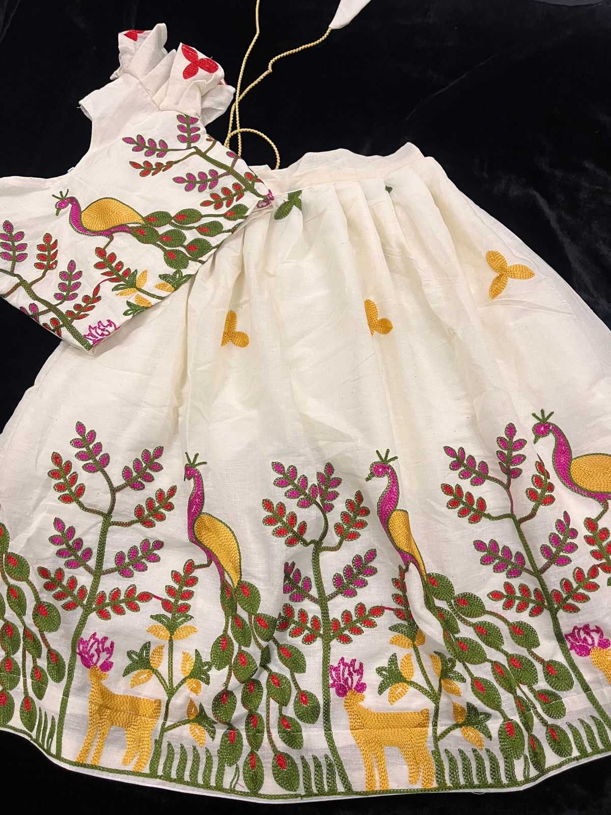 Ynf Cotton RIN235 Sumer EditionPure Kids Wear Festive Collections Wholesale Kids Lehenga Kids Lehenga Choli Onam Collections Manufacturer- Kids Exports