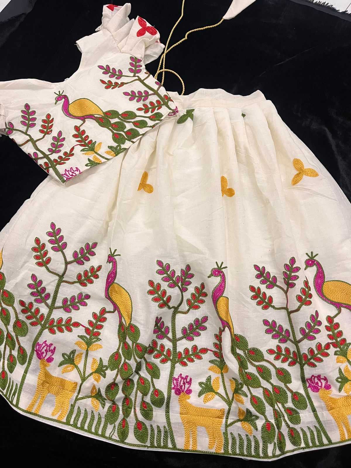 Ynf Cotton RIN235 Sumer EditionPure Kids Wear Festive Collections Wholesale Kids Lehenga Kids Lehenga Choli Onam Collections Manufacturer- Kids Exports