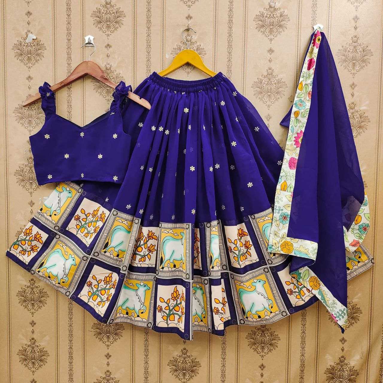 Ynf Faux Georgette KESH461 159 Kids Wear Wholesale Kids Lehenga Choli Kids Diwali Clothes Kids Party Wear Ethnic Manufacturer- Kids Exports