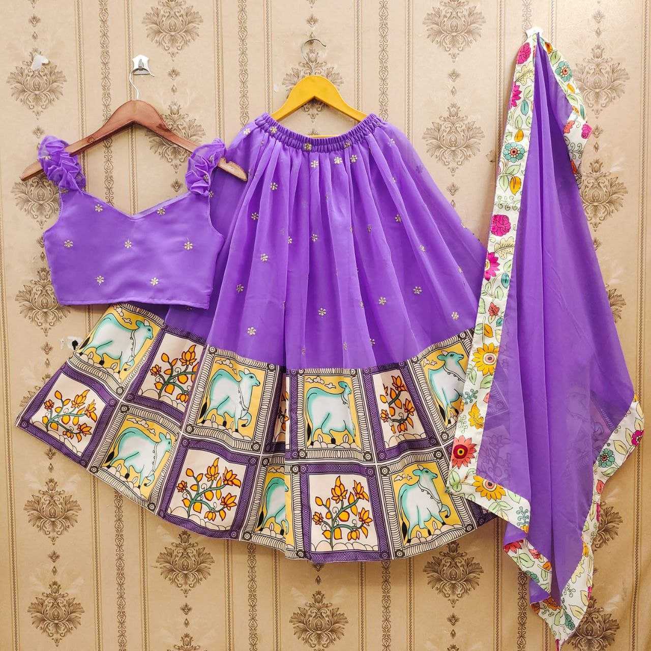 Ynf Faux Georgette KESH461 159 Kids Wear Wholesale Kids Lehenga Choli Kids Diwali Clothes Kids Party Wear Ethnic Manufacturer- Kids Exports
