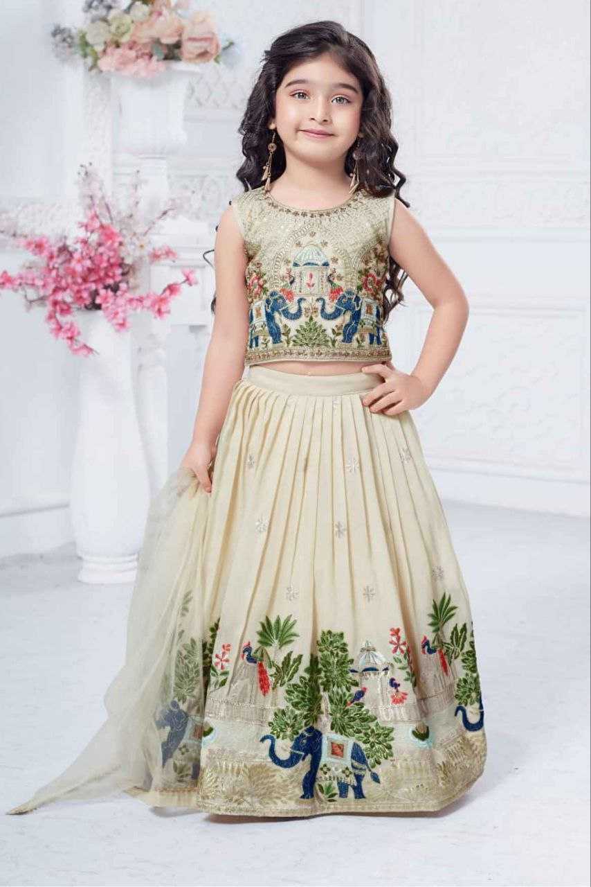 Ynf Muslin KESH461 162 Kids Wear Wholesale Kids Lehenga Kids Ethnic Wear Kids Diwali Clothes Manufacturer- Kids Exports