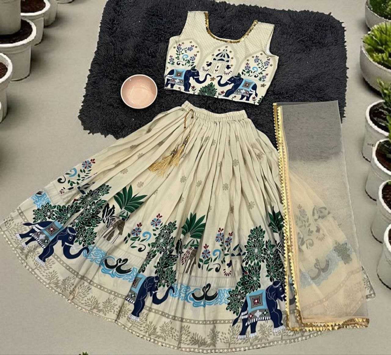 Ynf Muslin KESH461 162 Kids Wear Wholesale Kids Lehenga Kids Ethnic Wear Kids Diwali Clothes Manufacturer- Kids Exports