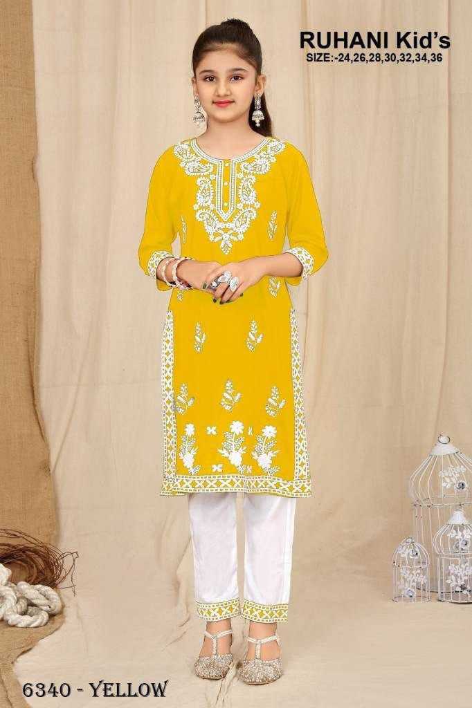 Ynf Reyon Cotton KESH550 87 Kids Wear Wholesale Kids Suit Embroidered Frock Manufacturer- Kids Exports