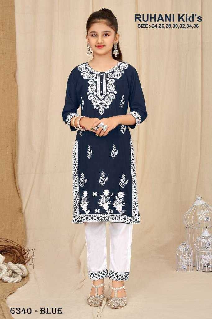 Ynf Reyon Cotton KESH550 87 Kids Wear Wholesale Kids Suit Embroidered Frock Manufacturer- Kids Exports