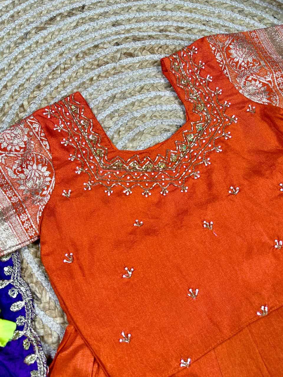 Ynf Tissue Silk KESH505 dazzle Kids Wear Wholesale Kids Ethnic Wear Kids Lehenga Choli Kids Navratri Outfits Manufacturer- Kids Exports