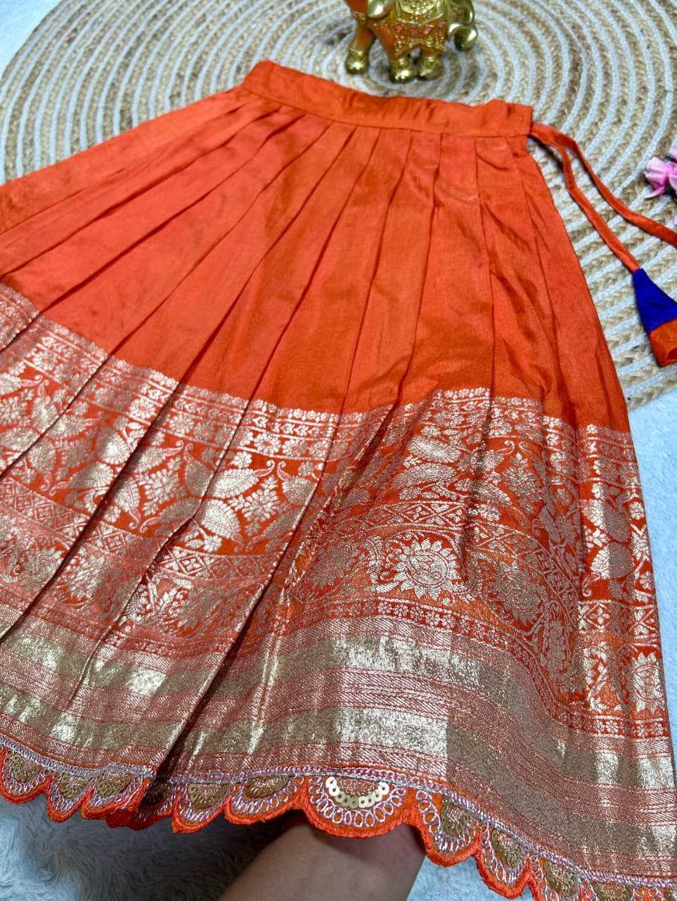 Ynf Tissue Silk KESH505 dazzle Kids Wear Wholesale Kids Ethnic Wear Kids Lehenga Choli Kids Navratri Outfits Manufacturer- Kids Exports