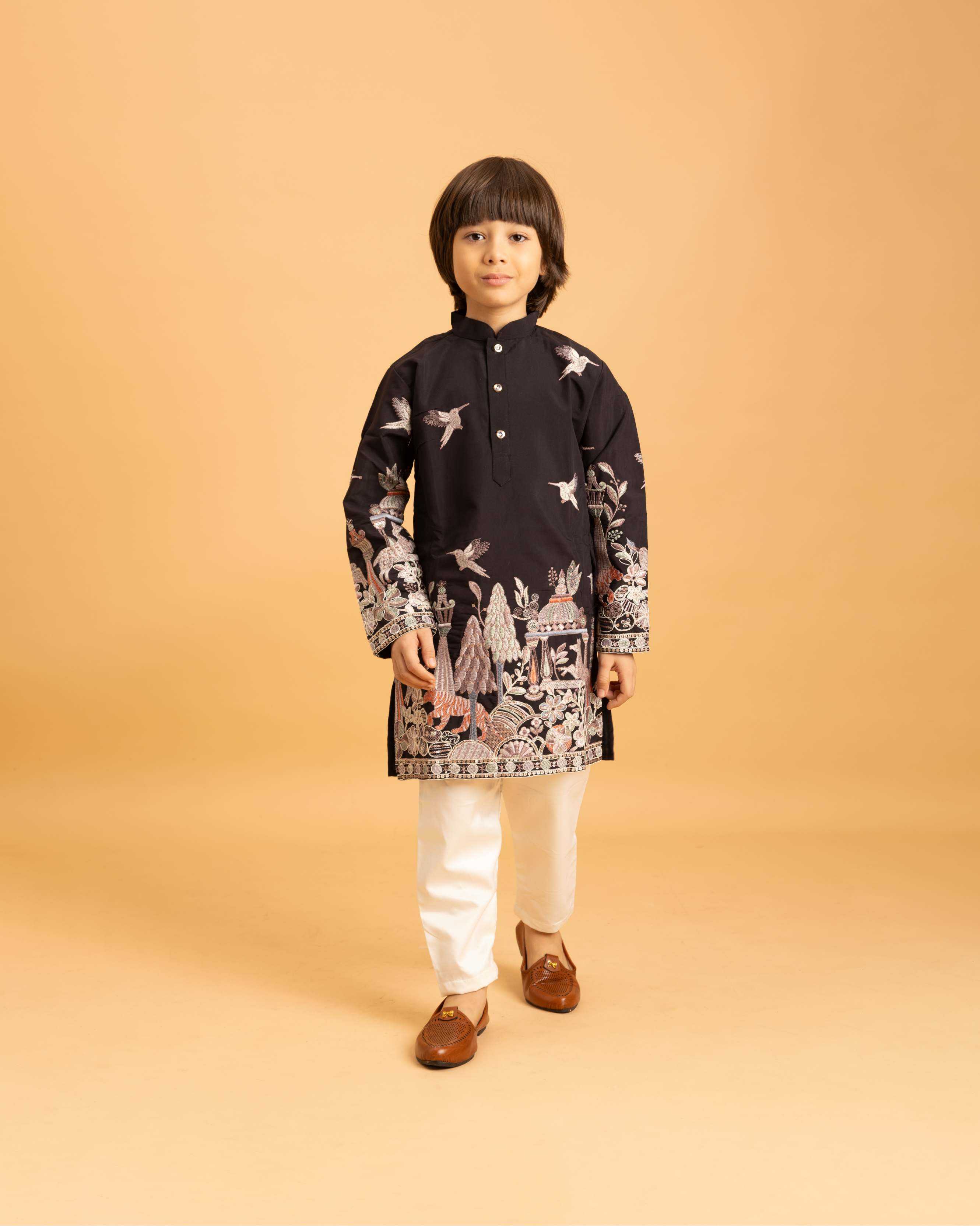 Ynf Viscose RIN202 VANTARA 91041 Kids Wear Wholesale Boys Kurta Pyjama Kids Ethnic Wear Kids Festive Wear Manufacturer- Kids Exports