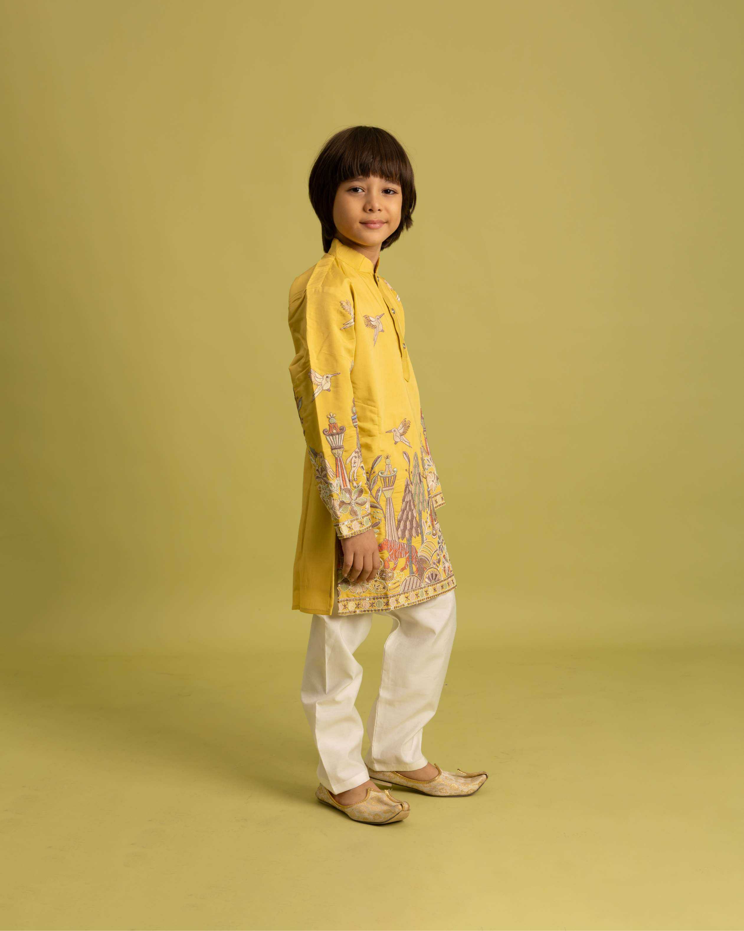 Ynf Viscose RIN202 VANTARA 91041 Kids Wear Wholesale Boys Kurta Pyjama Kids Ethnic Wear Kids Festive Wear Manufacturer- Kids Exports