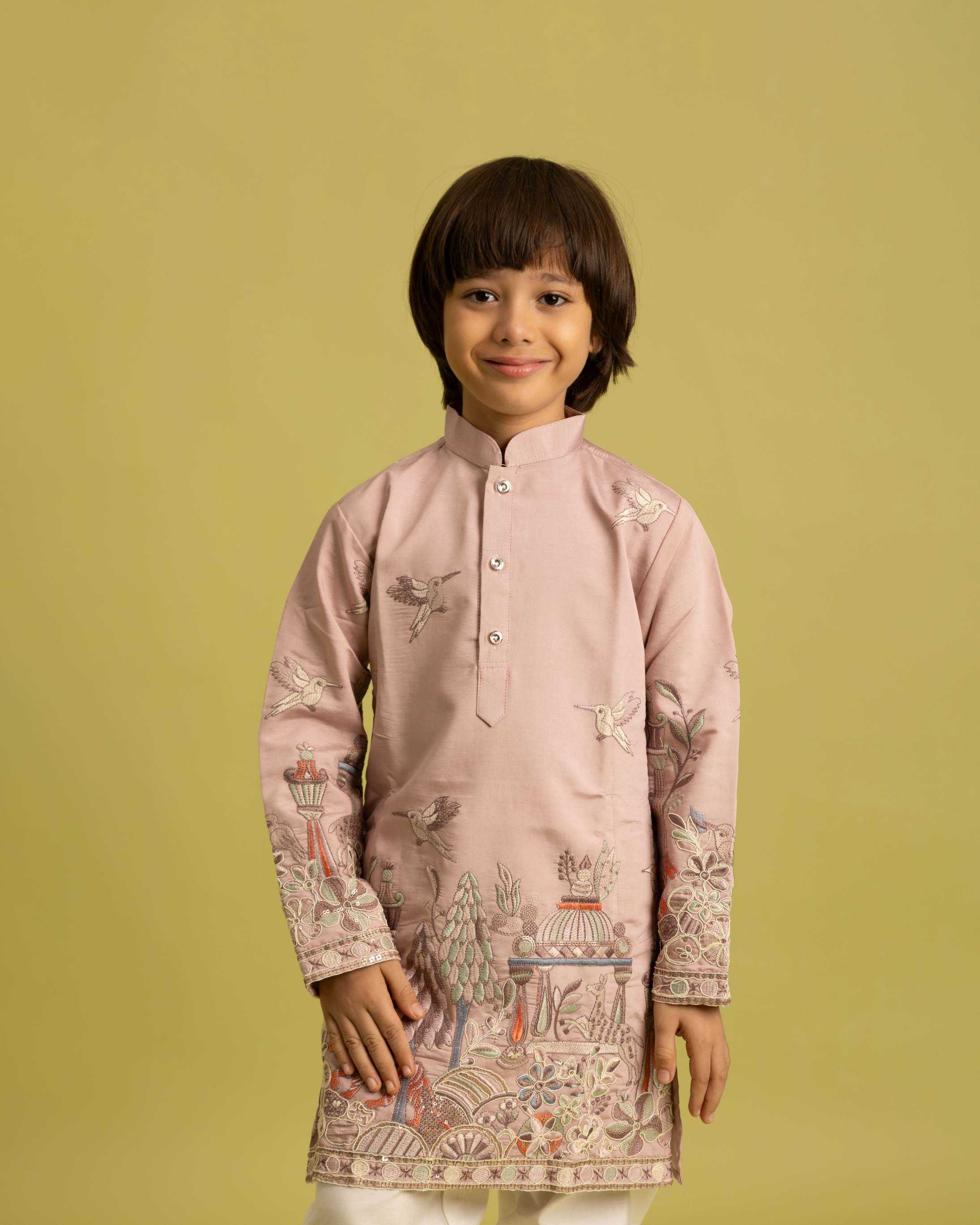 Ynf Viscose RIN202 VANTARA 91041 Kids Wear Wholesale Boys Kurta Pyjama Kids Ethnic Wear Kids Festive Wear Manufacturer- Kids Exports