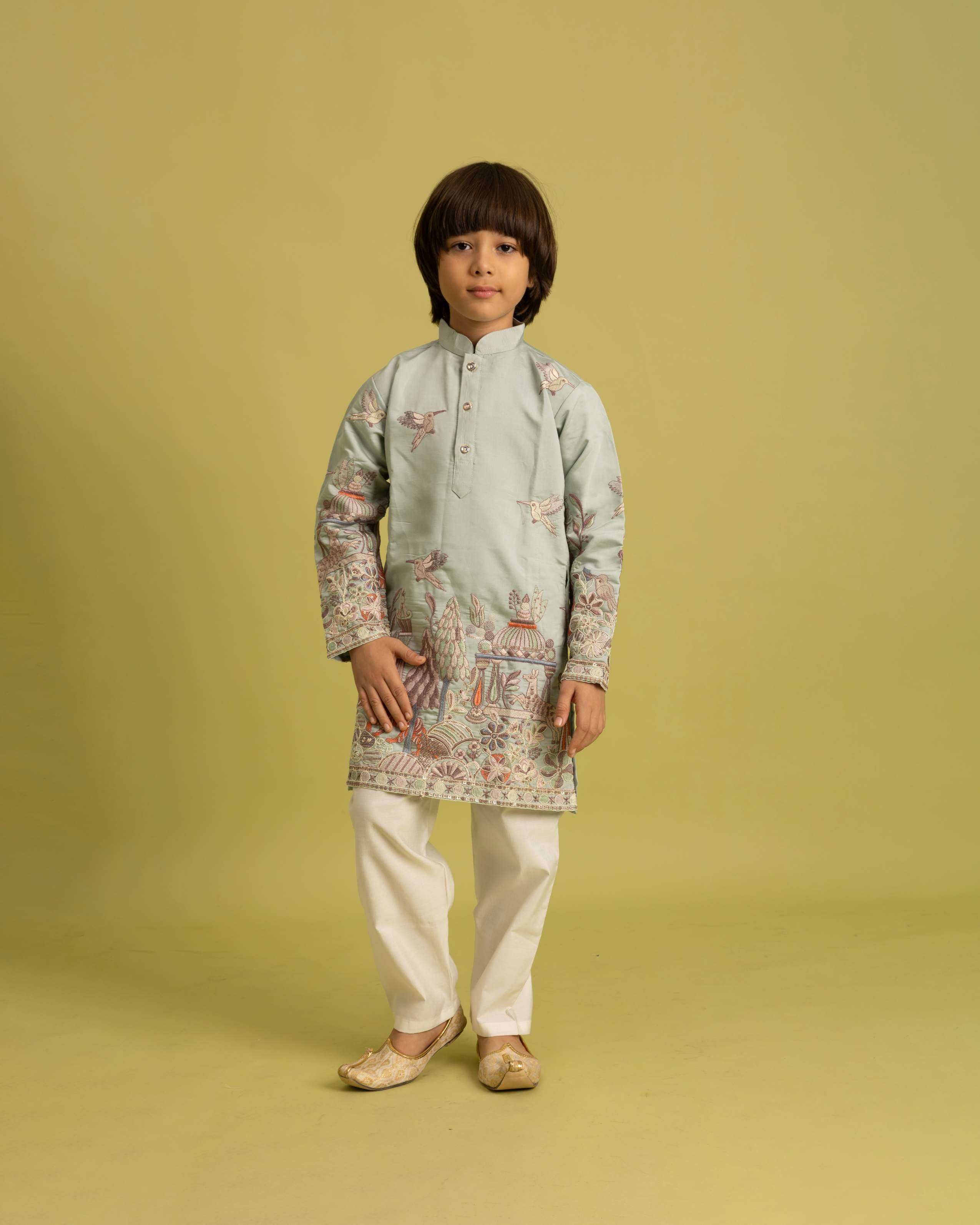 Ynf Viscose RIN202 VANTARA 91041 Kids Wear Wholesale Boys Kurta Pyjama Kids Ethnic Wear Kids Festive Wear Manufacturer- Kids Exports