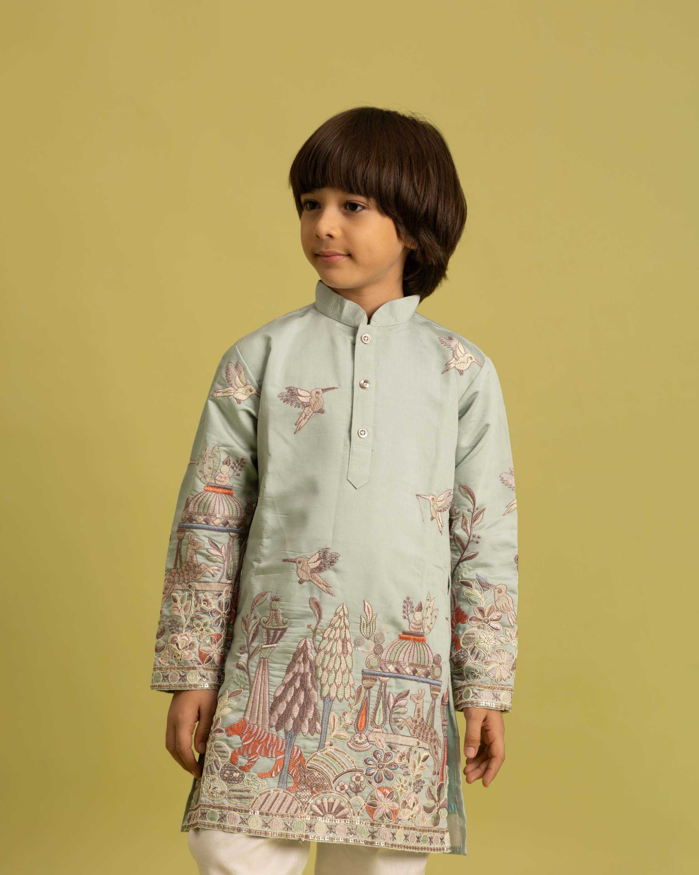 Ynf Viscose RIN202 VANTARA 91041 Kids Wear Wholesale Boys Kurta Pyjama Kids Ethnic Wear Kids Festive Wear Manufacturer- Kids Exports
