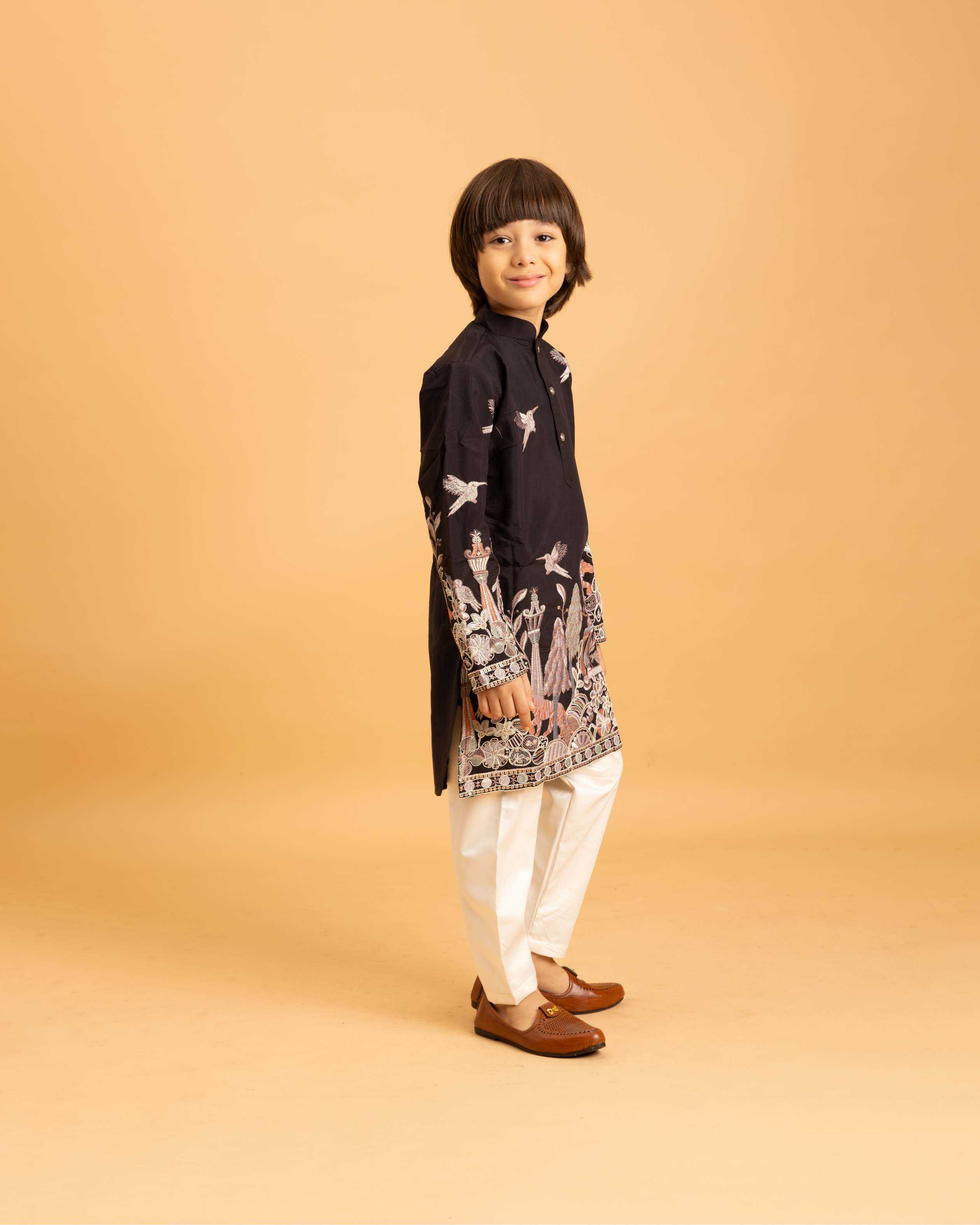 Ynf Viscose RIN202 VANTARA 91041 Kids Wear Wholesale Boys Kurta Pyjama Kids Ethnic Wear Kids Festive Wear Manufacturer- Kids Exports