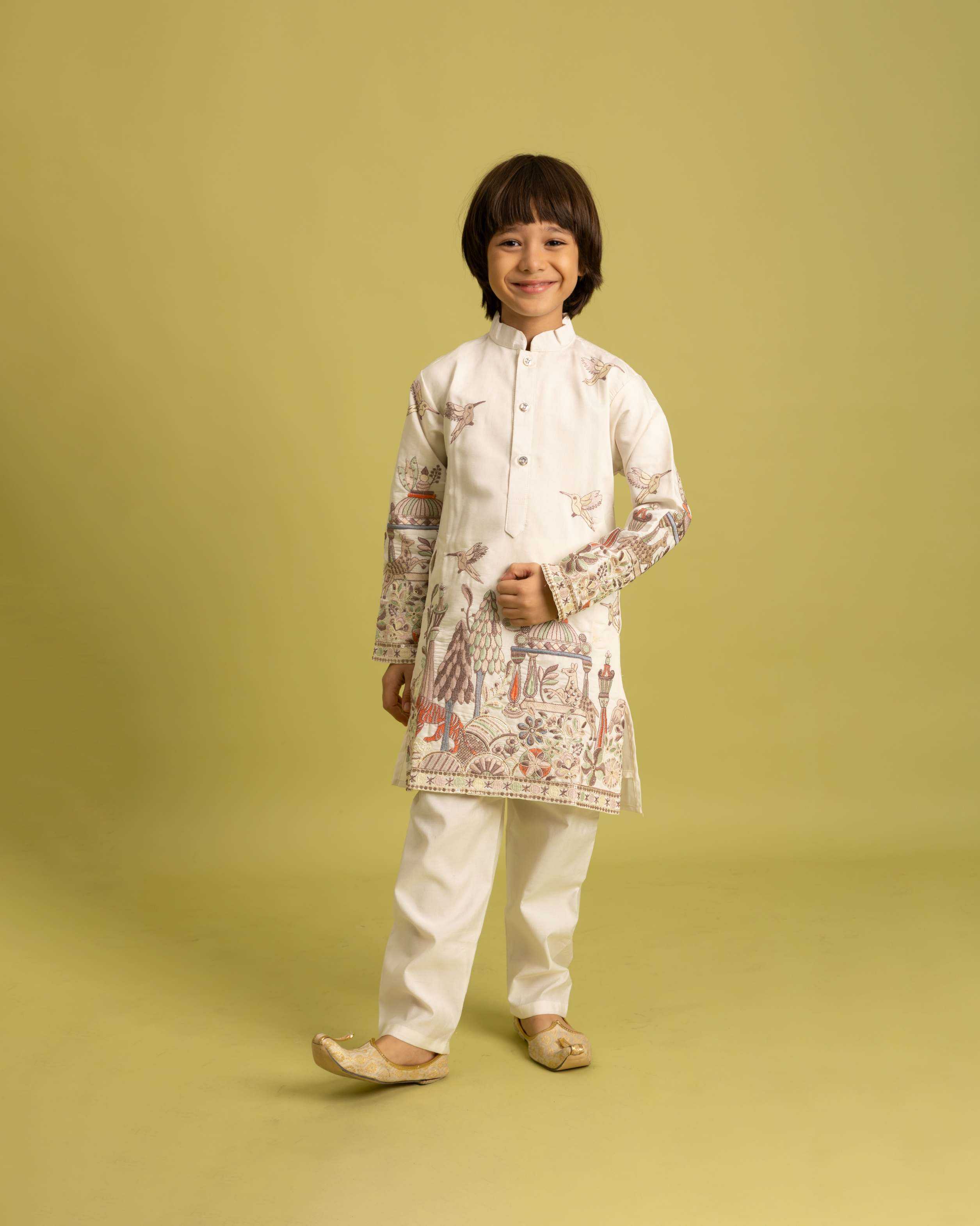 Ynf Viscose RIN202 VANTARA 91041 Kids Wear Wholesale Boys Kurta Pyjama Kids Ethnic Wear Kids Festive Wear Manufacturer- Kids Exports