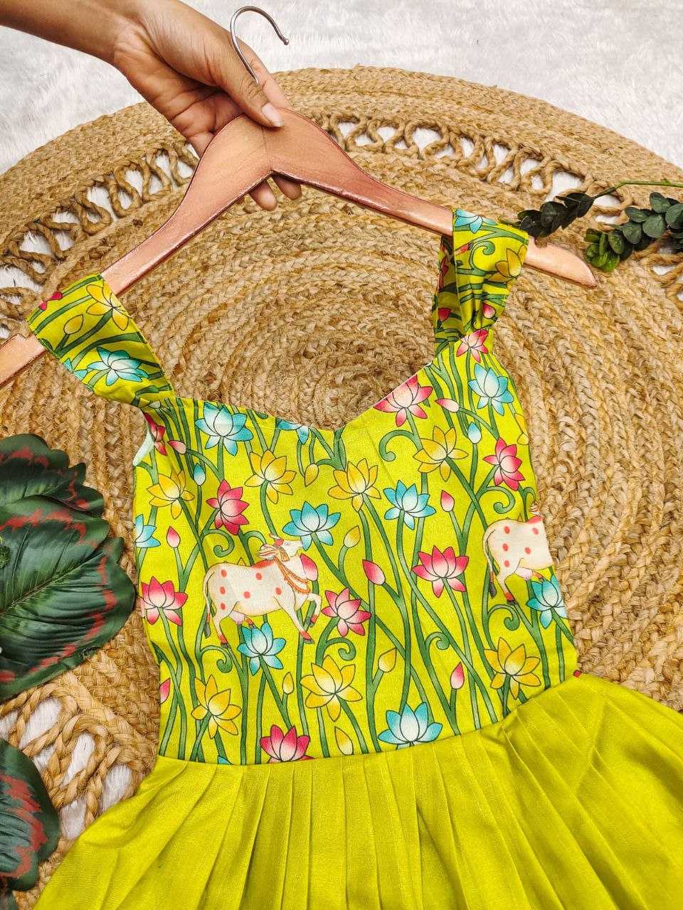 Ynf Soft Cotton KESH619 PICHWAI Kids Wear Wedding Collections Festive Collections Wholesale Kids Gown Kids Frocks Girls Cotton Frocks Manufacturer- Kids Exports