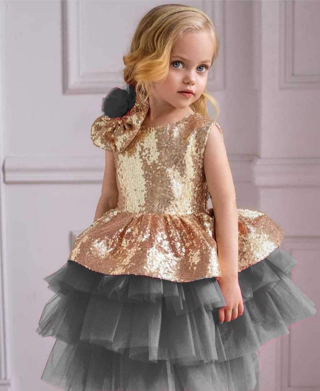 Ynf Soft Net RIN157 PC KID 8011 Kids Wear Wholesale Kids Frocks Girls Frock Kids Designer Frock Manufacturer- Kids Exports