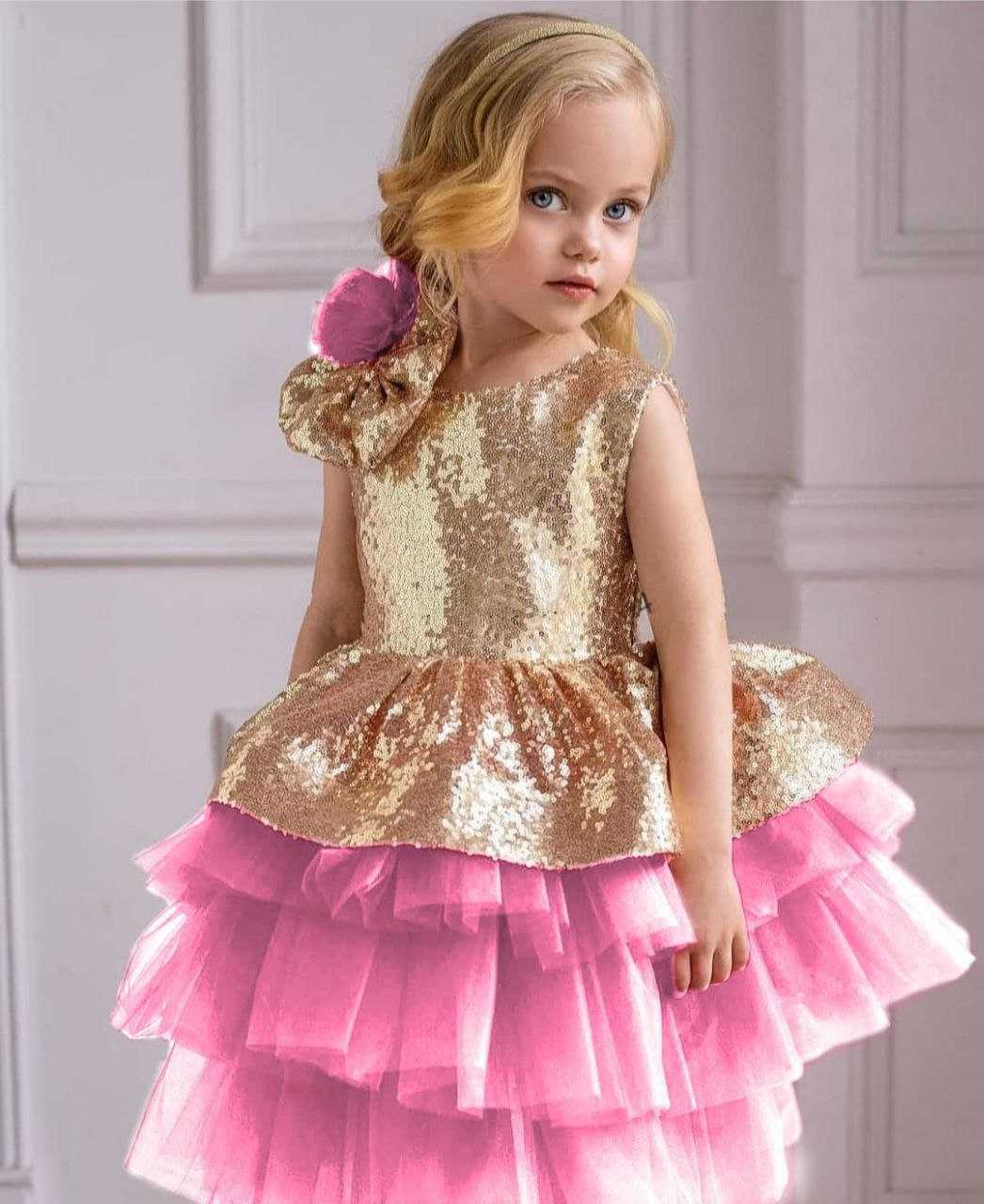 Ynf Soft Net RIN157 PC KID 8011 Kids Wear Wholesale Kids Frocks Girls Frock Kids Designer Frock Manufacturer- Kids Exports