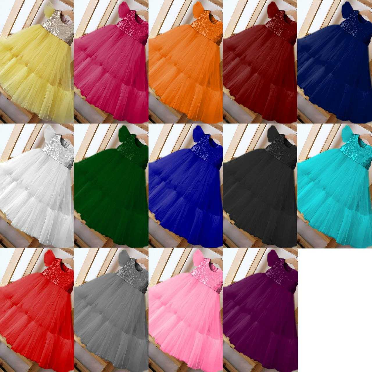 Ynf Soft Net RIN157 PC KID 8013 Kids Wear Wholesale Kids Frocks Girls Frock Kids Designer Frock Manufacturer- Kids Exports