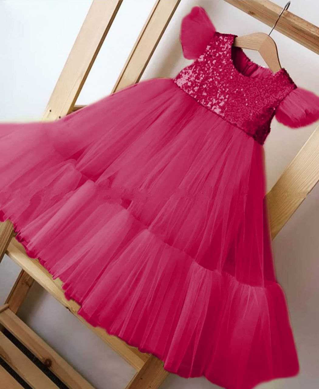 Ynf Soft Net RIN157 PC KID 8013 Kids Wear Wholesale Kids Frocks Girls Frock Kids Designer Frock Manufacturer- Kids Exports
