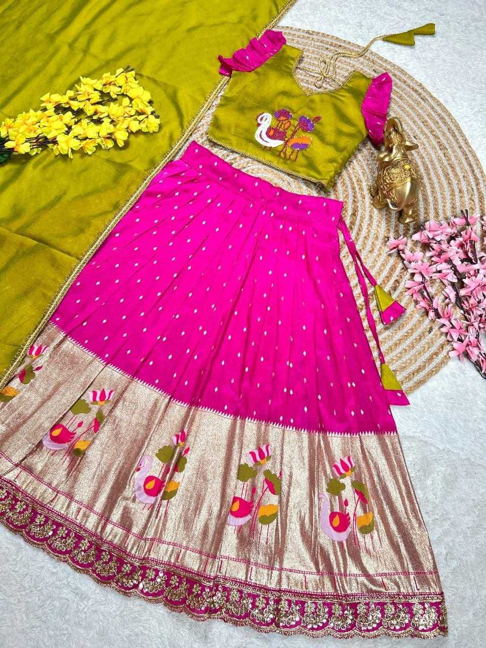 Ynf Chinon Silk KESH503 1129 Kids Wear Wholesale Kids Frocks Girls Frock Kids Designer Frock Manufacturer- Kids Exports