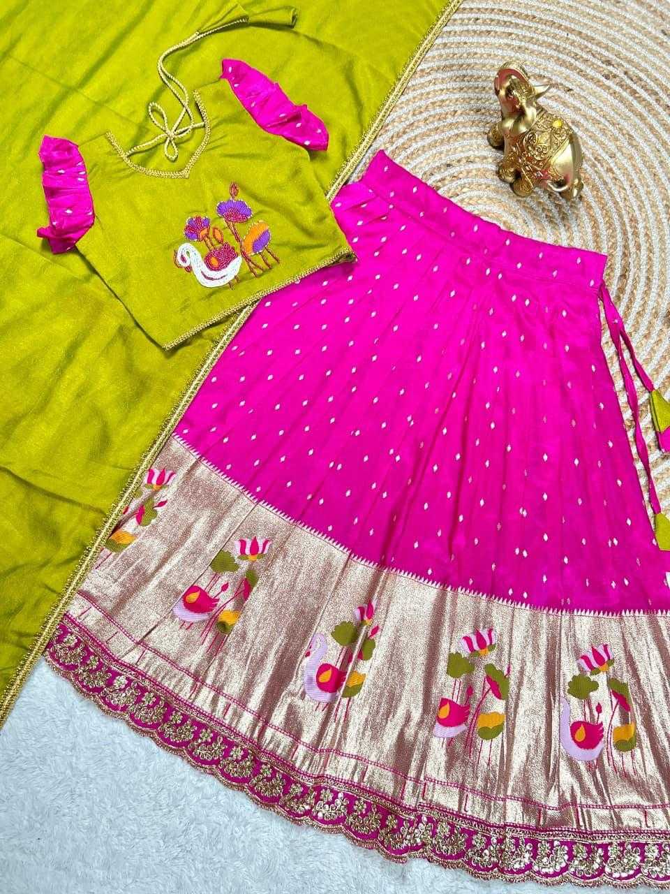 Ynf Chinon Silk KESH503 1129 Kids Wear Wholesale Kids Frocks Girls Frock Kids Designer Frock Manufacturer- Kids Exports