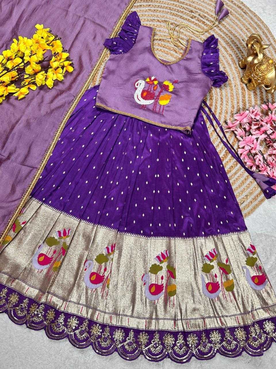 Ynf Chinon Silk KESH503 1129 Kids Wear Wholesale Kids Frocks Girls Frock Kids Designer Frock Manufacturer- Kids Exports