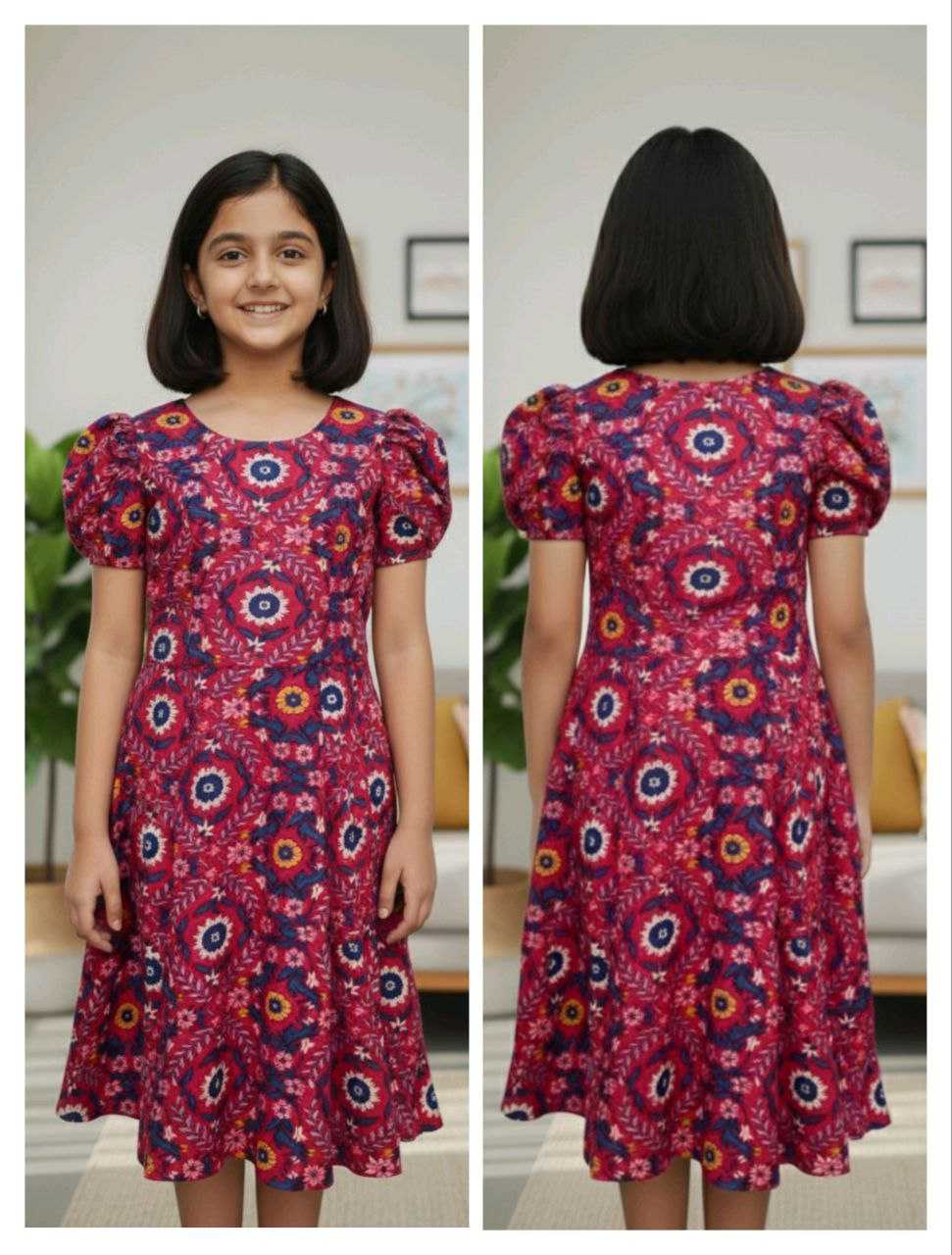Ynf Cotton KESH461 187 Kids Wear Festive Collections Wholesale Kids Frocks Girls Frock Girls Cotton Frocks Manufacturer- Kids Exports