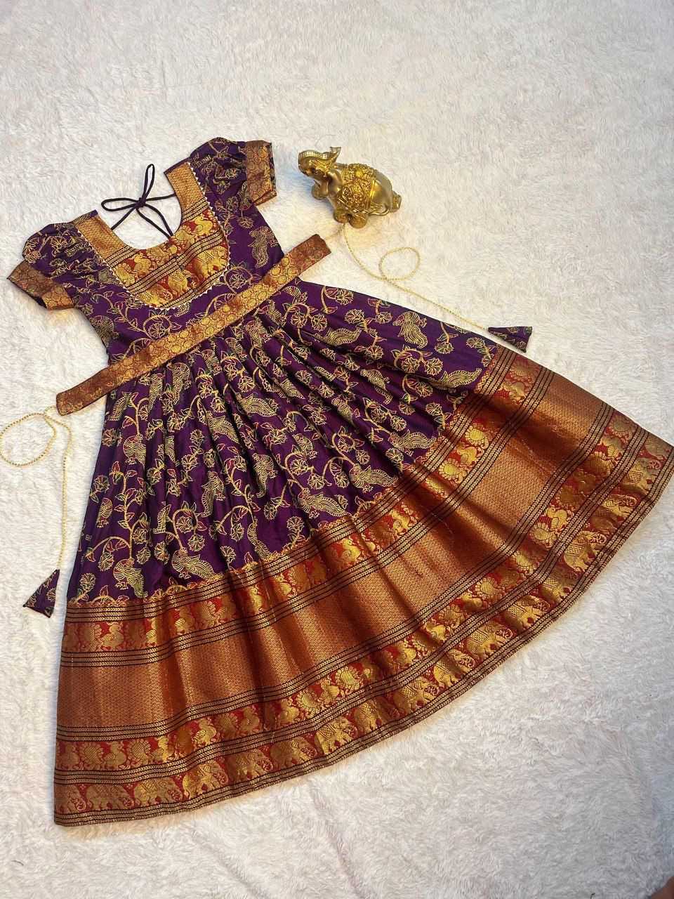 Ynf Cotton RIN235 MANIYA Kids Wear Wholesale Kids Gown Kids Traditional Outfits Kids Navratri Outfits Manufacturer- Kids Exports