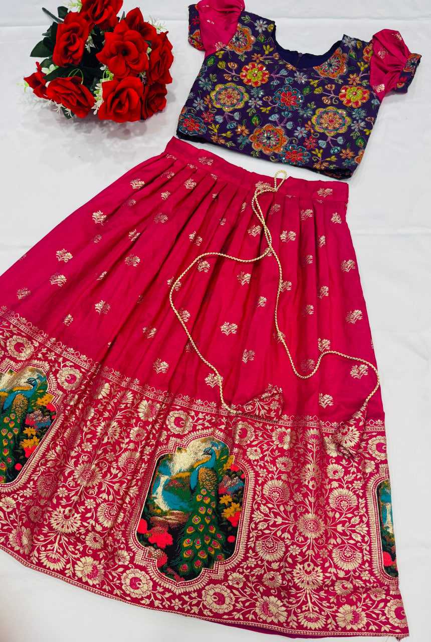 Ynf Crepe RIN235 NAGMA Kids Wear Festive Collections Wholesale Kids Festive Wear Kids Wedding Outfits Kids Party Wear Ethnic Manufacturer- Kids Exports