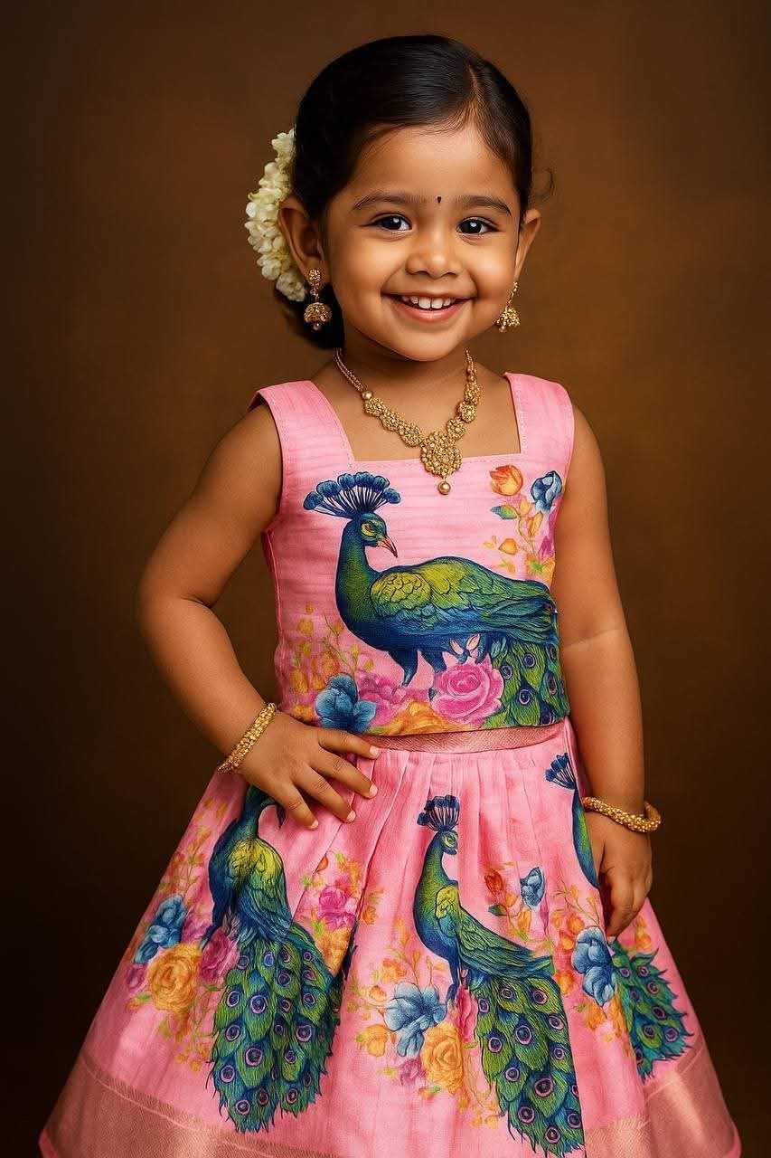 Ynf Dola Silk RIN118 KANIKA Kids Wear Wholesale Kids Traditional Outfits Kids Lehenga Choli Kids Navratri Outfits Manufacturer- Kids Exports