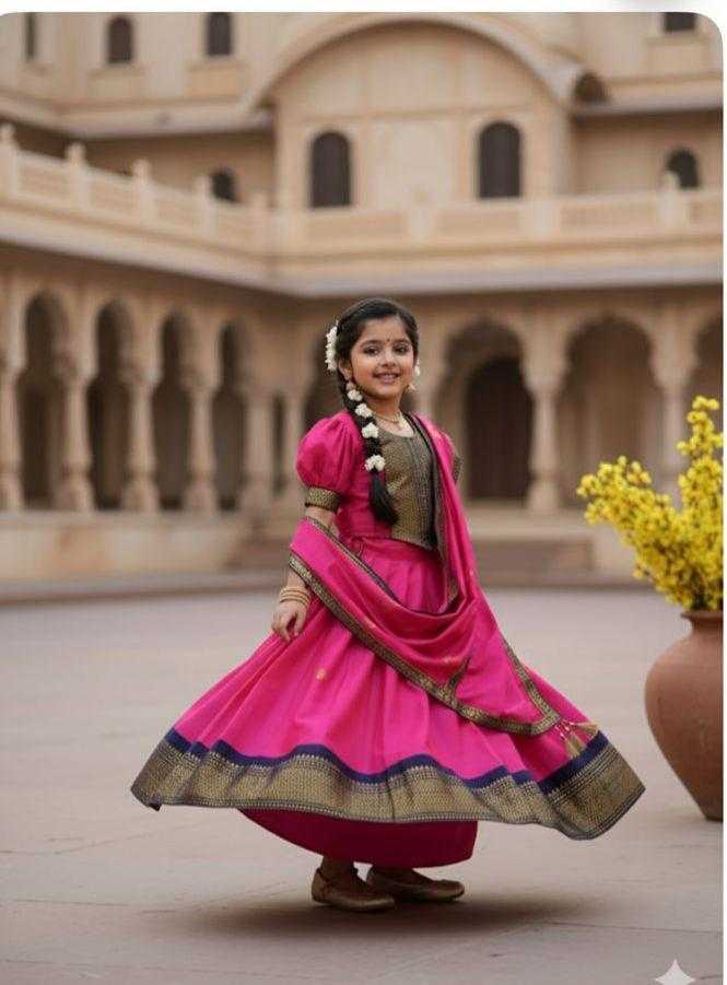 Ynf Kora Silk RIN235 SICO Kids Wear Festive Collections Wholesale Kids Lehenga Kids Lehenga Choli Baby Girl Lehenga Manufacturer- Kids Exports