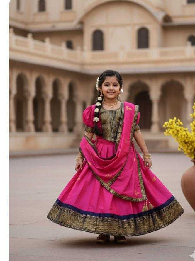 Ynf Kora Silk RIN235 SICO Kids Wear Festive Collections Wholesale Kids Lehenga Kids Lehenga Choli Baby Girl Lehenga Manufacturer- Kids Exports