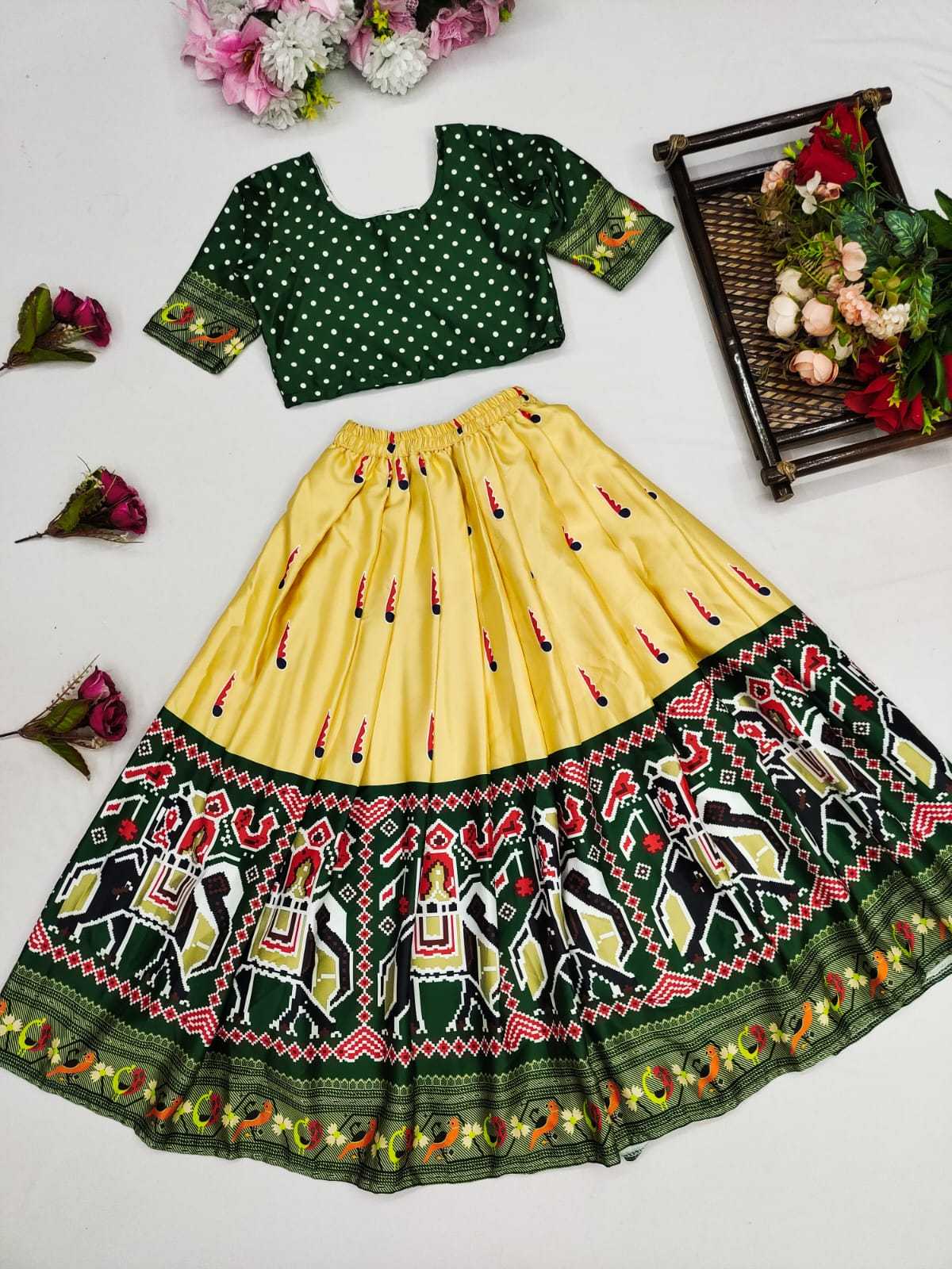 Ynf Muslin Cotton KESH554 KAYA Kids Wear Wholesale Kids Lehenga Kids Traditional Outfits Kids Navratri Outfits Manufacturer- Kids Exports