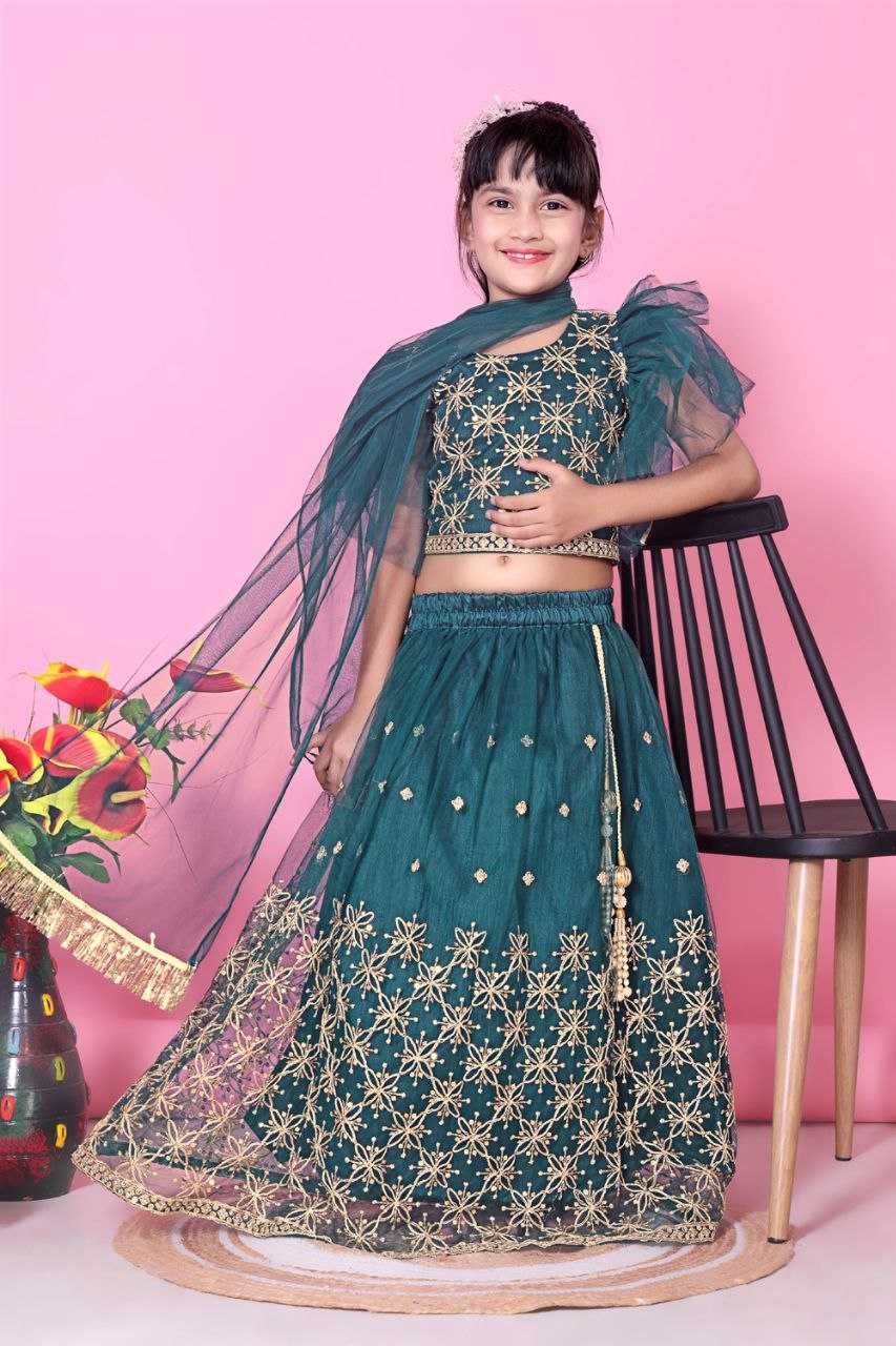 Ynf Net KESH461 189 Kids Wear Festive Collections Wholesale Kids Lehenga Choli Kids Festive Wear Kids Wedding Outfits Manufacturer- Kids Exports