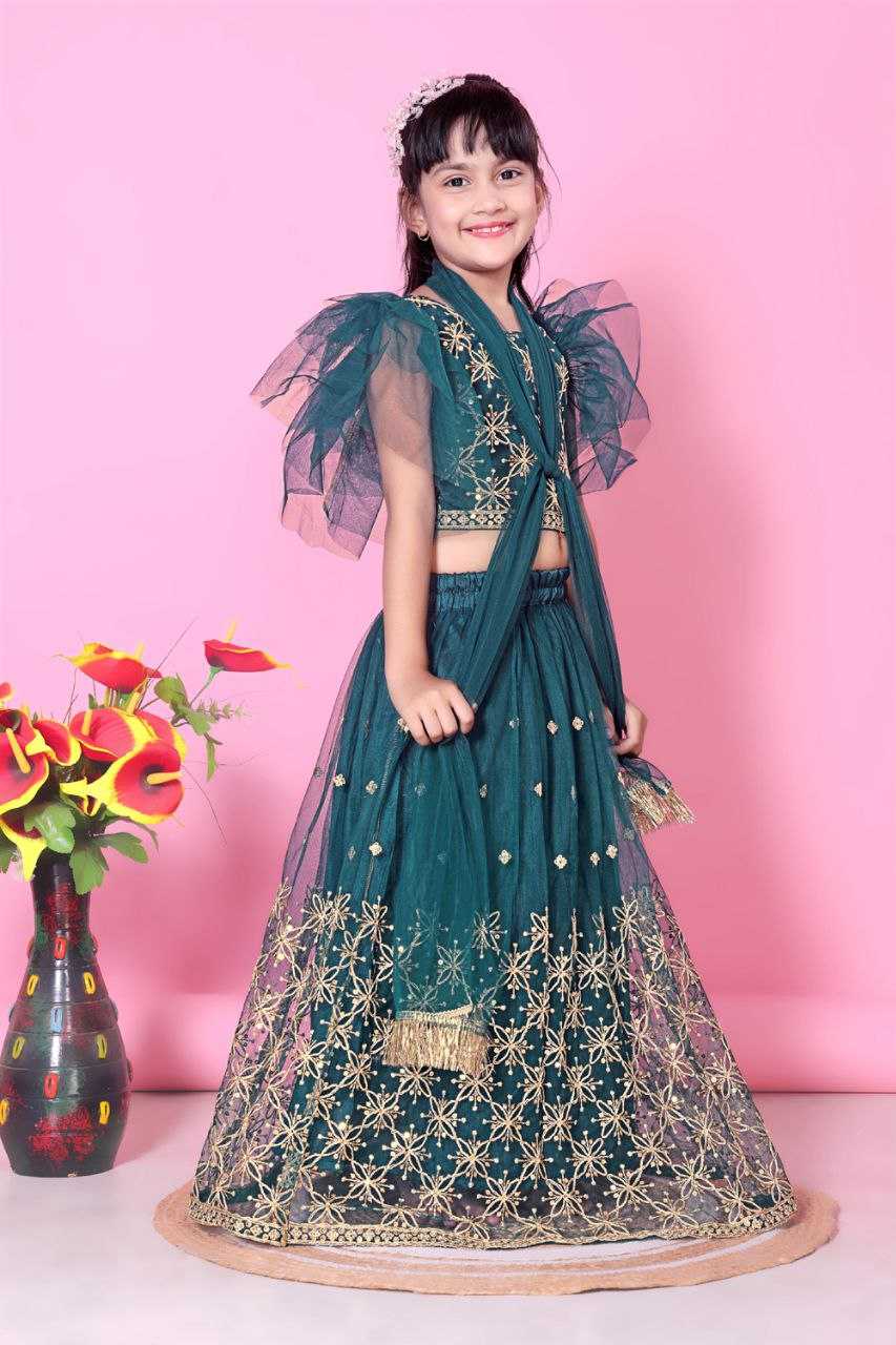 Ynf Net KESH461 189 Kids Wear Festive Collections Wholesale Kids Lehenga Choli Kids Festive Wear Kids Wedding Outfits Manufacturer- Kids Exports