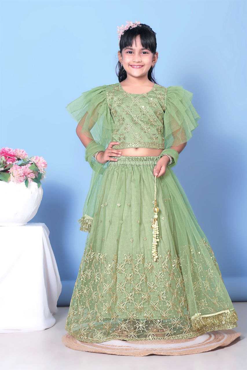 Ynf Net KESH461 189 Kids Wear Festive Collections Wholesale Kids Lehenga Choli Kids Festive Wear Kids Wedding Outfits Manufacturer- Kids Exports
