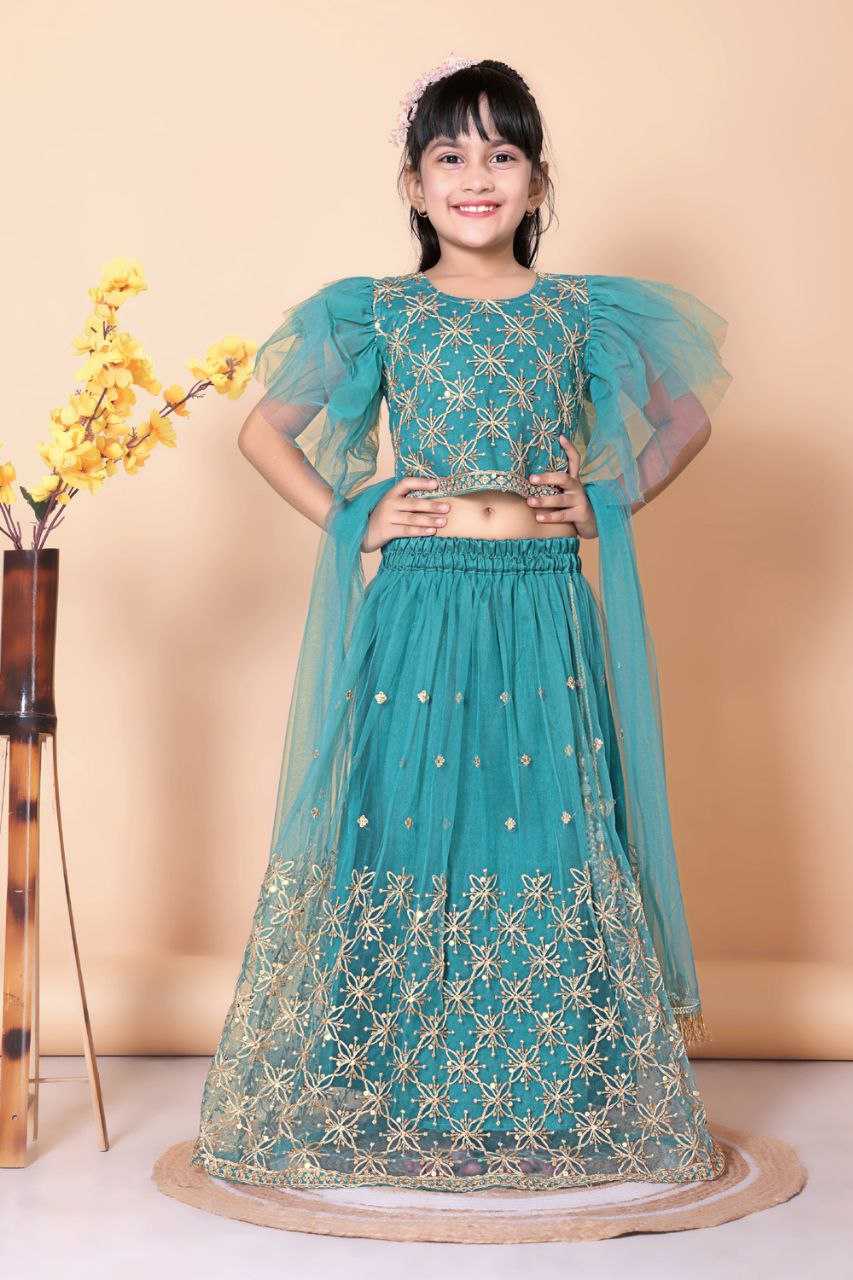 Ynf Net KESH461 189 Kids Wear Festive Collections Wholesale Kids Lehenga Choli Kids Festive Wear Kids Wedding Outfits Manufacturer- Kids Exports
