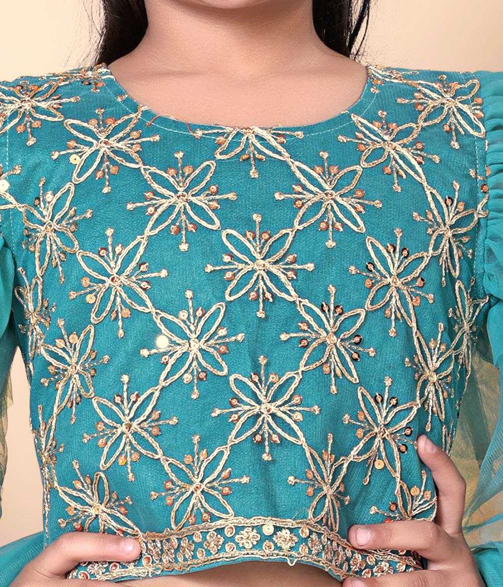 Ynf Net KESH461 189 Kids Wear Festive Collections Wholesale Kids Lehenga Choli Kids Festive Wear Kids Wedding Outfits Manufacturer- Kids Exports