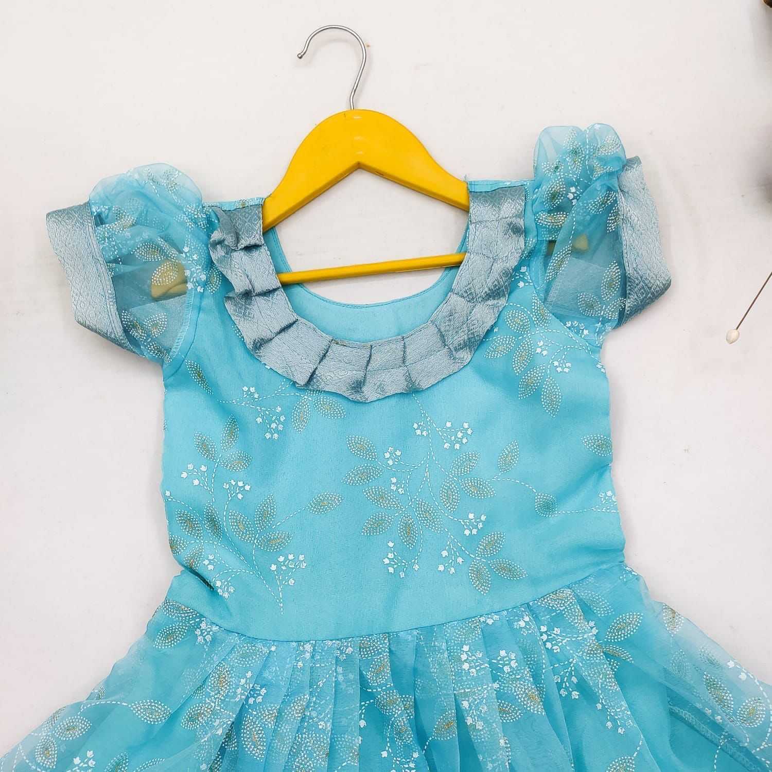 Ynf Organza RIN235 1017 Kids Wear Wholesale Kids Frocks Embroidered Frock Kids Designer Frock Manufacturer- Kids Exports