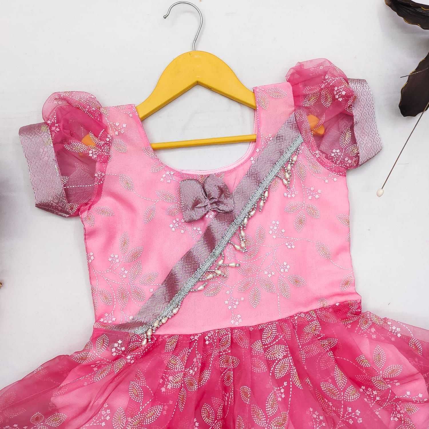 Ynf Organza RIN235 1017 Kids Wear Wholesale Kids Frocks Embroidered Frock Kids Designer Frock Manufacturer- Kids Exports