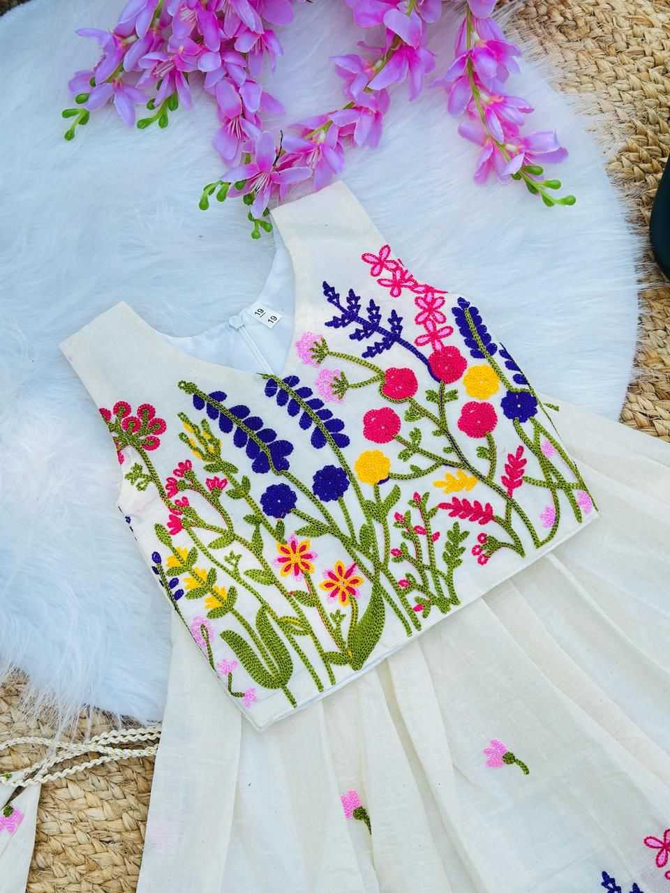 Ynf Pure Cotton RIN235 COTTONSKIRT Kids Wear Festive Collections Wholesale Ethnic Dresses For Kids Kids Festive Wear Kids Party Wear Ethnic Manufacturer- Kids Exports