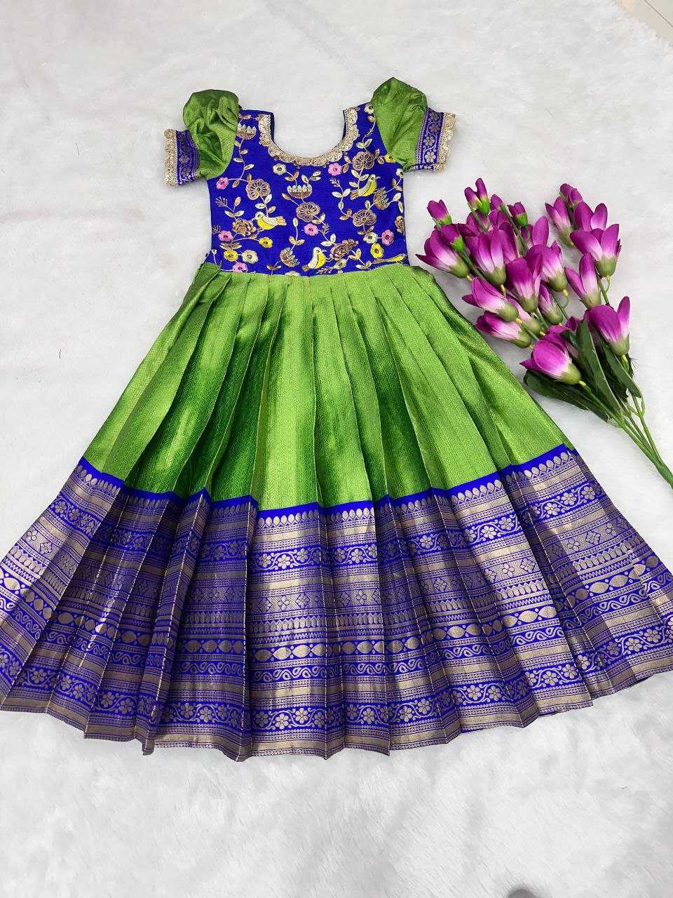 Ynf Silk RIN161 MANYA Kids Wear Wholesale Kids Gown Kids Frocks Girls Frock Manufacturer- Kids Exports