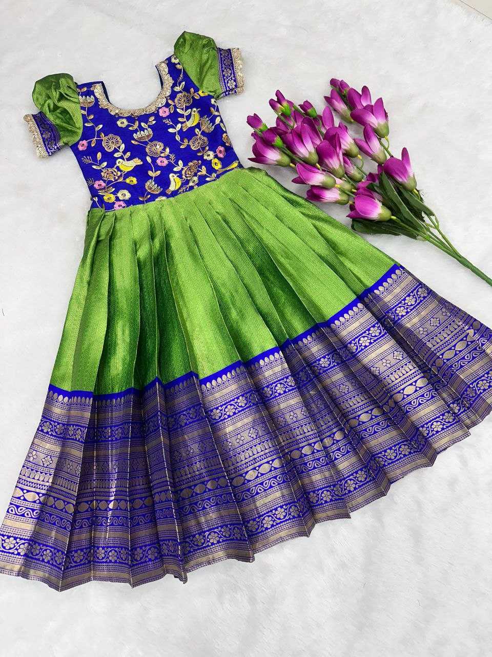 Ynf Silk RIN161 MANYA Kids Wear Wholesale Kids Gown Kids Frocks Girls Frock Manufacturer- Kids Exports