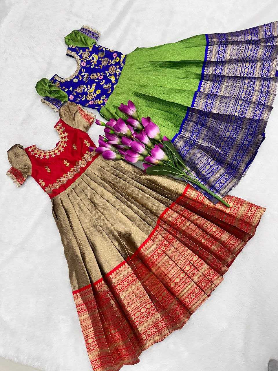 Ynf Silk RIN161 MANYA Kids Wear Wholesale Kids Gown Kids Frocks Girls Frock Manufacturer- Kids Exports