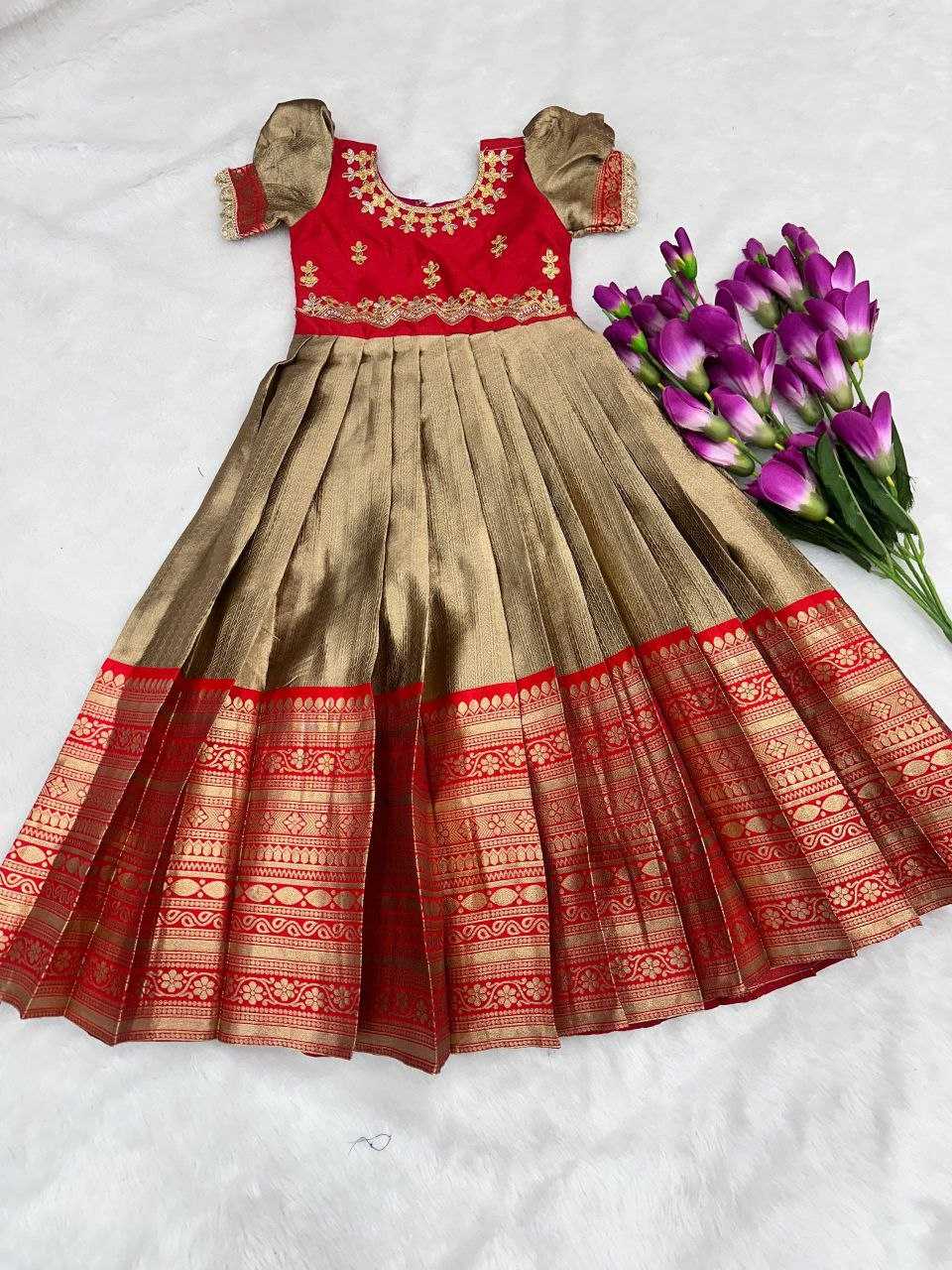 Ynf Silk RIN161 MANYA Kids Wear Wholesale Kids Gown Kids Frocks Girls Frock Manufacturer- Kids Exports