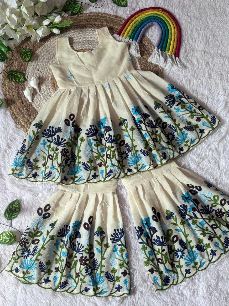 Ynf Soft Cotton RIN235 BHAVYA Kids Wear Festive Collections Wholesale Kids Sharara Girls Cotton Frocks Kids Festive Wear Manufacturer- Kids Exports