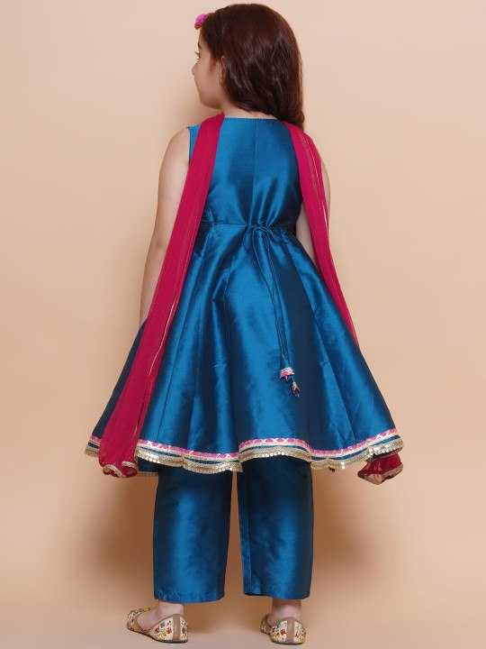 Ynf Chanderi Silk KESH642 033 Kids Wear Wholesale Kids Traditional Outfits Kids Kurta Pajama Kids Festive Wear Manufacturer- Kids Exports