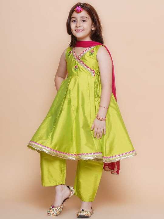 Ynf Chanderi Silk KESH642 033 Kids Wear Wholesale Kids Traditional Outfits Kids Kurta Pajama Kids Festive Wear Manufacturer- Kids Exports