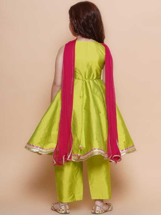 Ynf Chanderi Silk KESH642 033 Kids Wear Wholesale Kids Traditional Outfits Kids Kurta Pajama Kids Festive Wear Manufacturer- Kids Exports